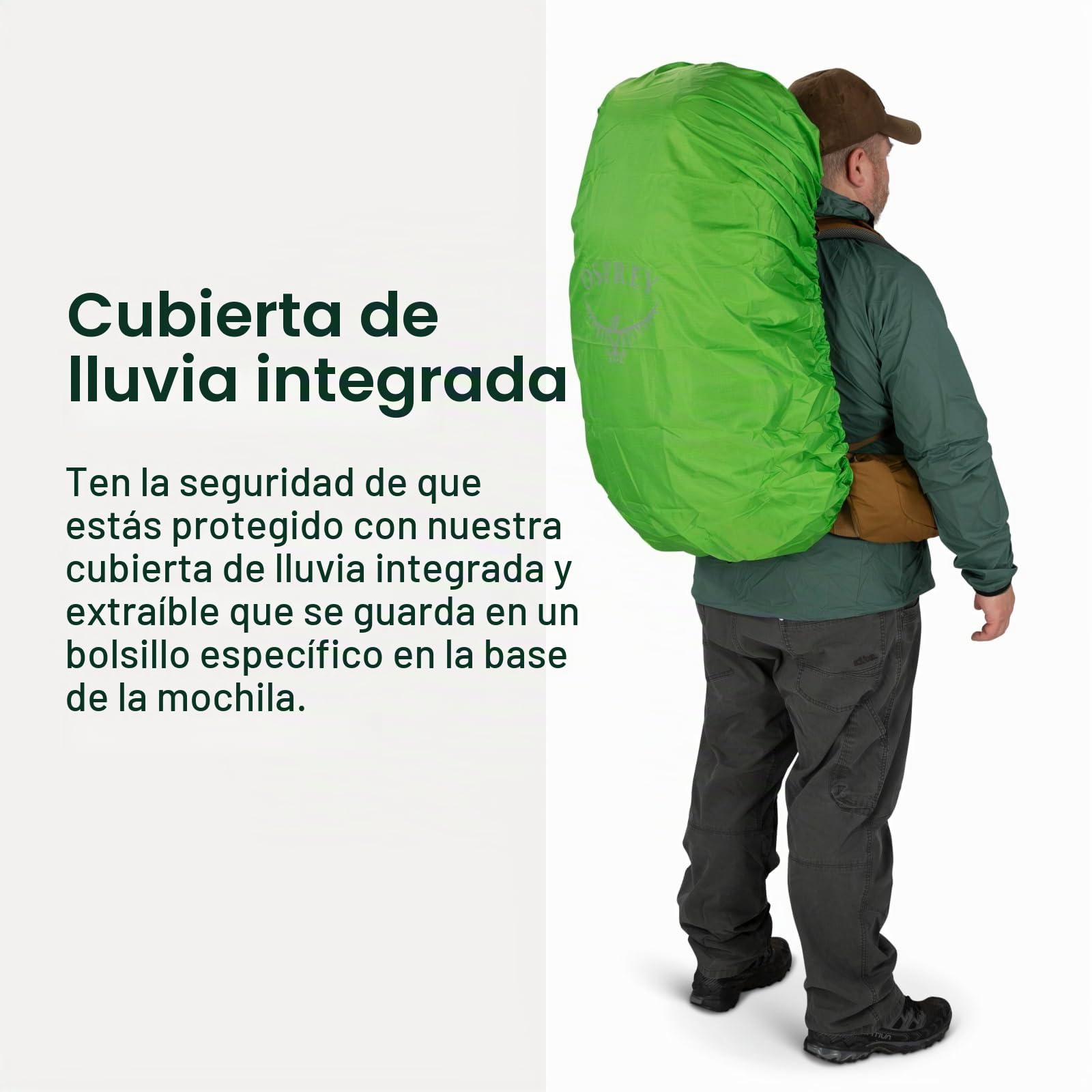 Osprey Rook Hombre Mochila, 50L, Histosol Brown/Rhino Grey, O/S