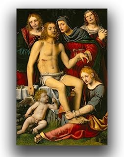 Andrea Mantegna Canvas Wall Art. Mourning The Dead Christ Poster - Religious Culture Art. Renaissance Painting. Suitable for Bedroom Living Room Office Wall Decoration Unframed(12x18inc/30x45cm)