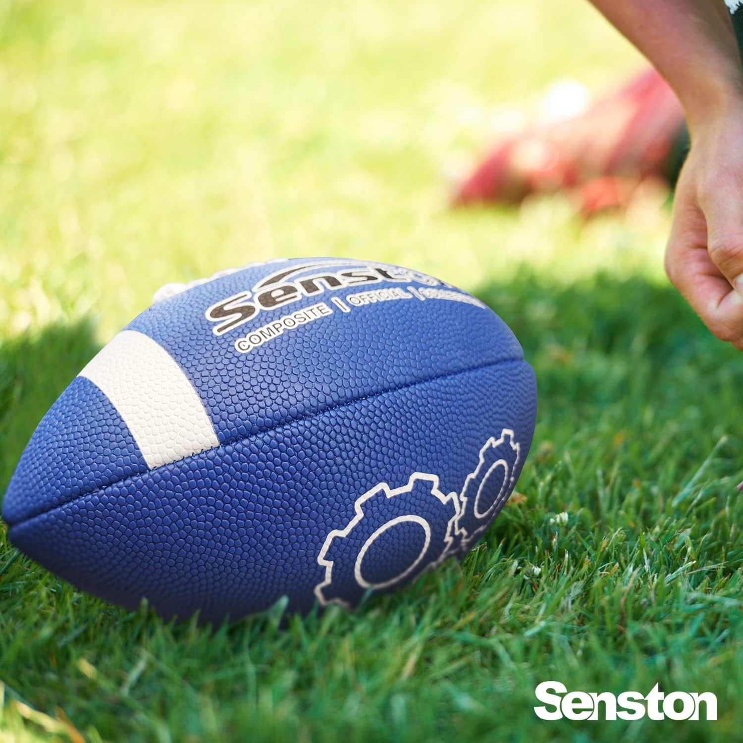 Senston Football Size 9/6 - Premium Composite Leather High School/Kids/Junior/Youth Football with Pump Size Football with Pump : Sports & Outdoors