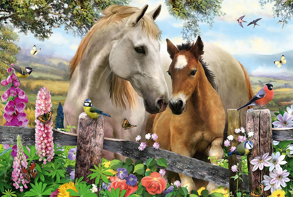 Schmidt Spiele 56421 Mare and Foal 150-Piece Children's Puzzle, Multi-Coloured