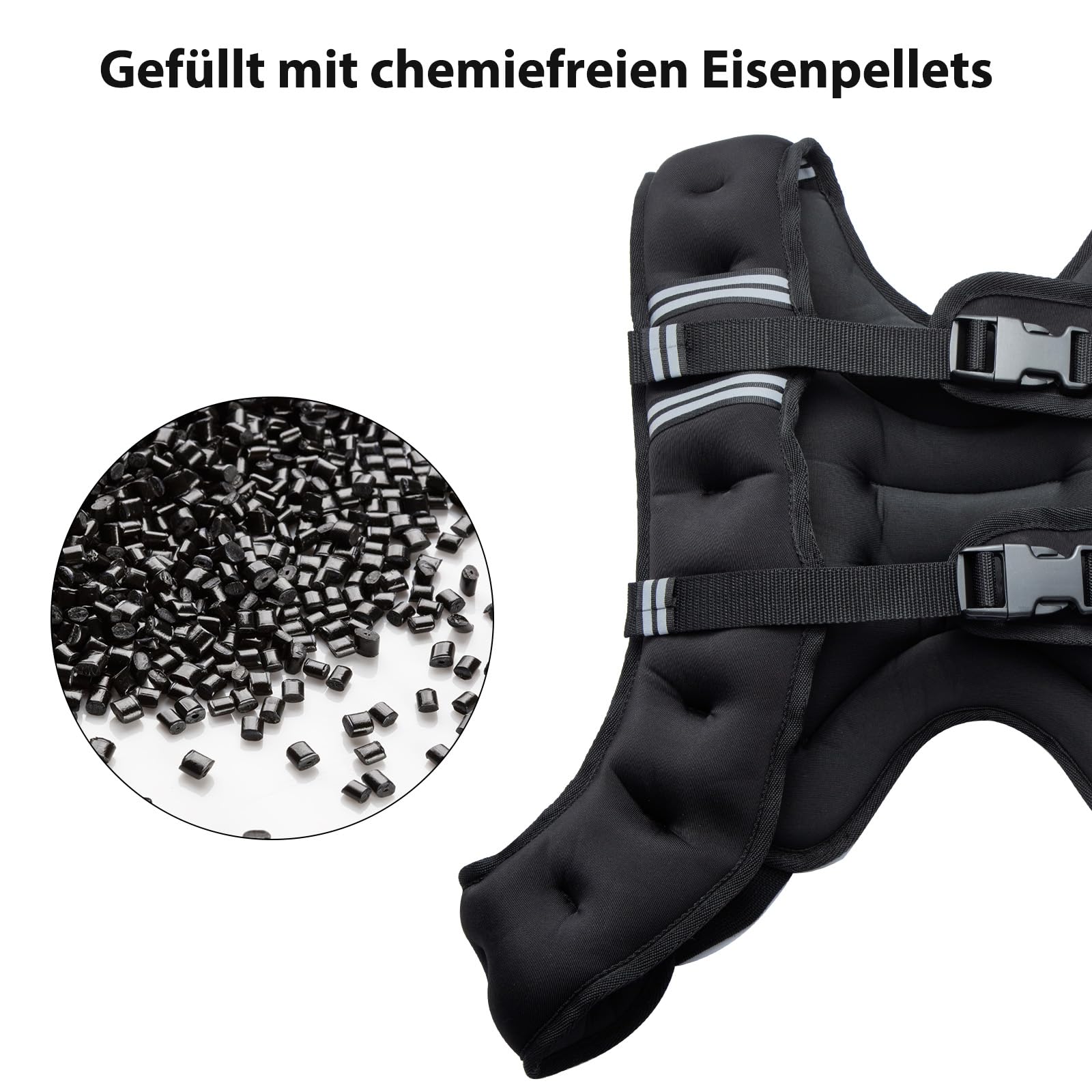 Gewichtsweste – Verstellbare Trainingsweste mit Gewichtsbelastung für Fitness, Laufen und Krafttrainingraining