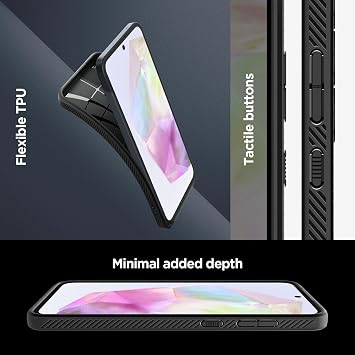 Spigen Galaxy A35 ile Uyumlu Kılıf Liquid Air Matte Black - ACS07519
