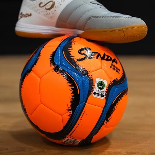Miniatura 5 de Senda Belem Balón de Futsal para Entrenamiento Blanco,Amarillo/Rojo/Naranja/Negro,Naranja/Azul/Gris/Negro,https://www.amazon.com/dp/undefined