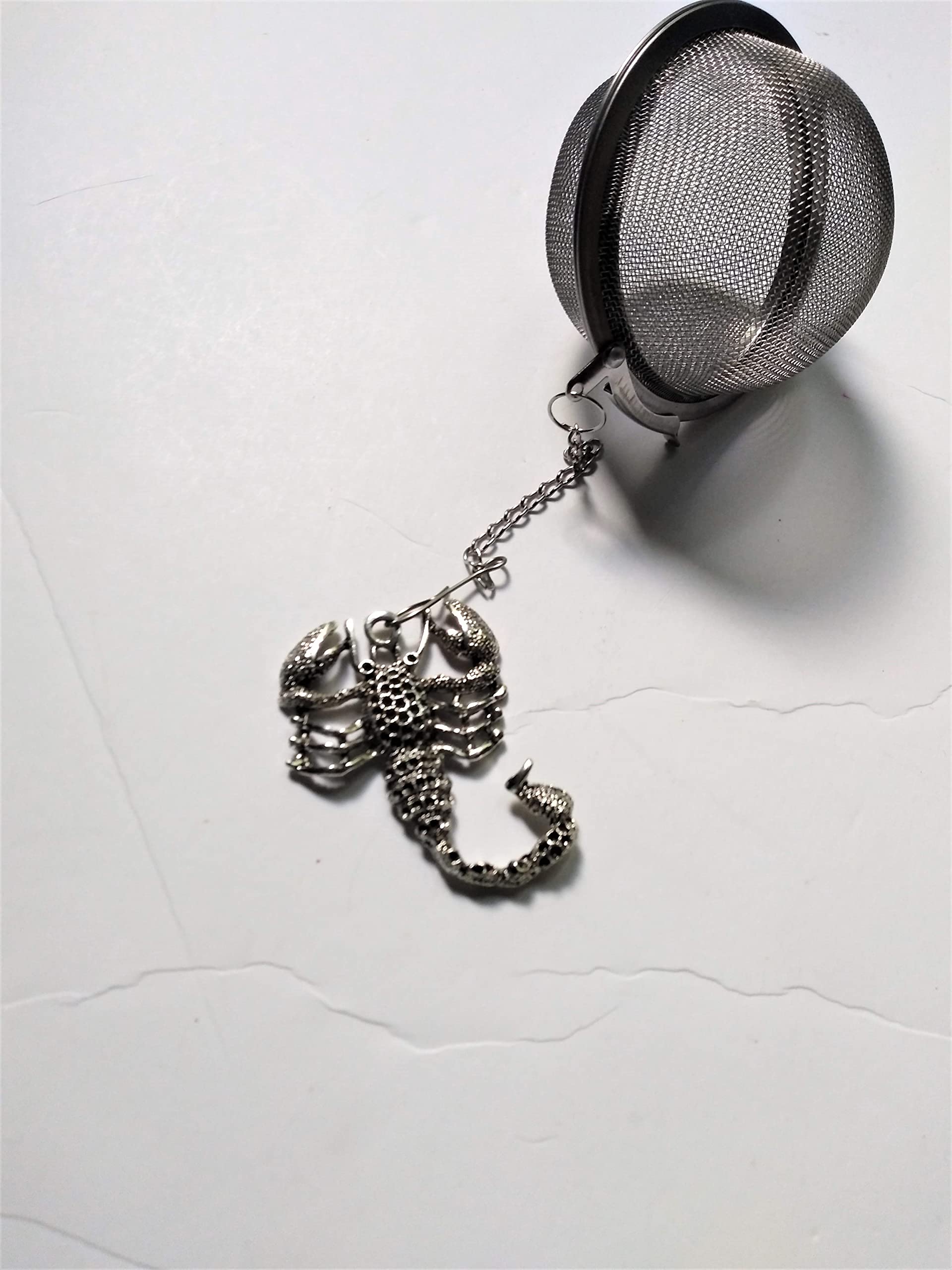 Lobster Tea Infuser with Chain Charm for Brewing Loose Dried Leaves - Fun Beach Theme Gift