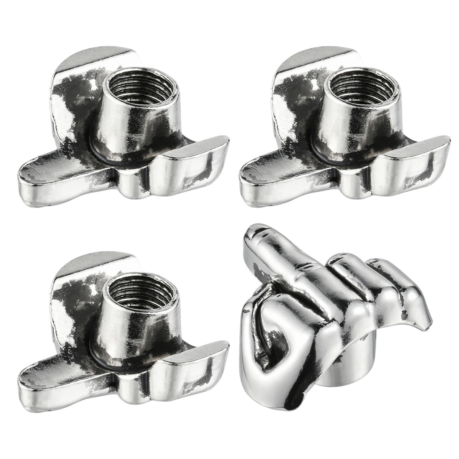 Abfer Ventilkappen für Autoreifen, dekorative Passform für die meisten Fahrräder, Motorräder, Silber
