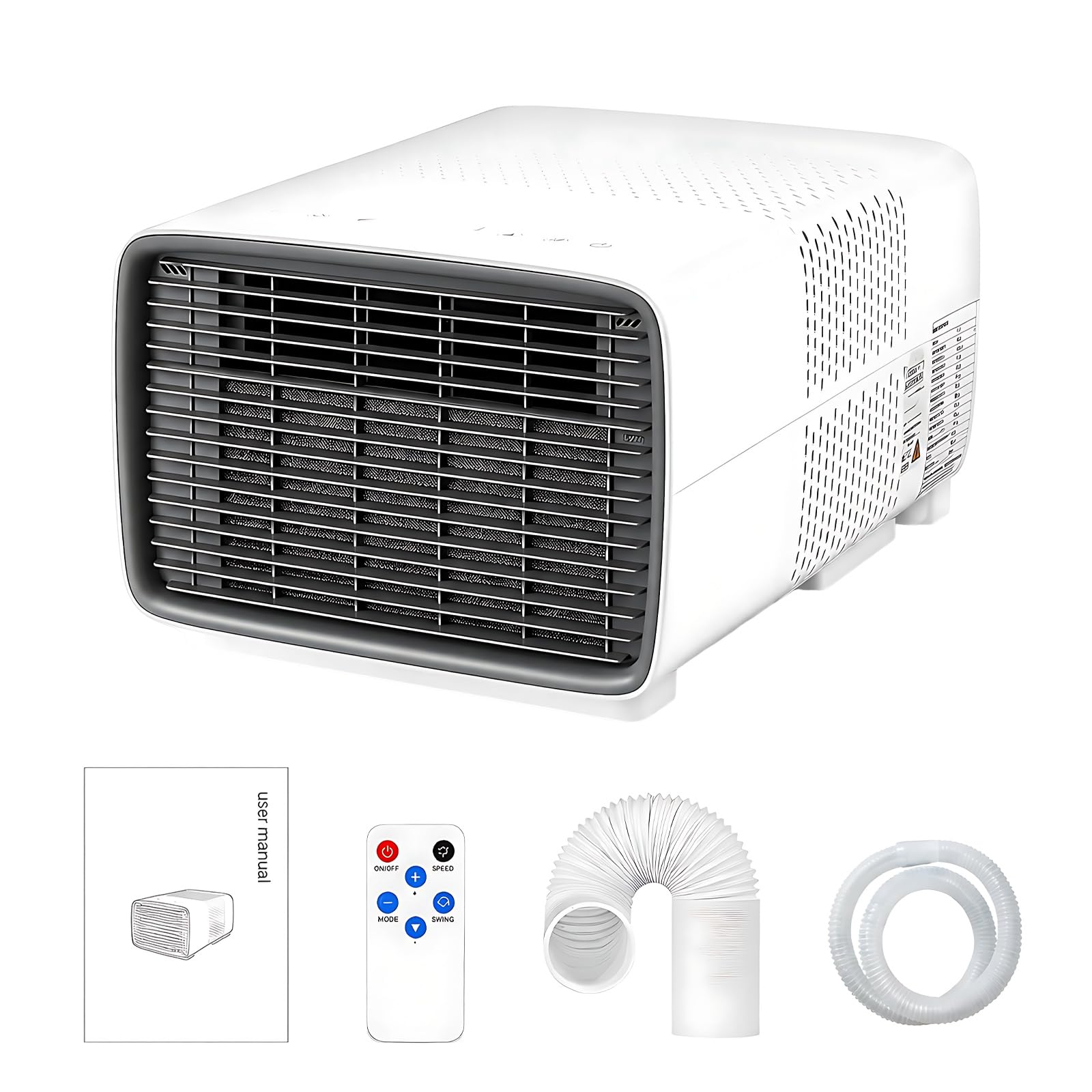 Condizionatore Campeggio Basso Consumo, 280W Climatizzatore Portatile Compatibile con Generatore Solare, 2700 BTU Soluzione di Raffreddamento Offgrid