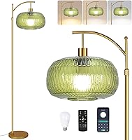 Vista 12 de Lámpara de pie con diseño de árbol de 3 bombillas; alta, rústica, estilo rural, industrial y boho, pantalla de mimbre y bambú; para sala de estar