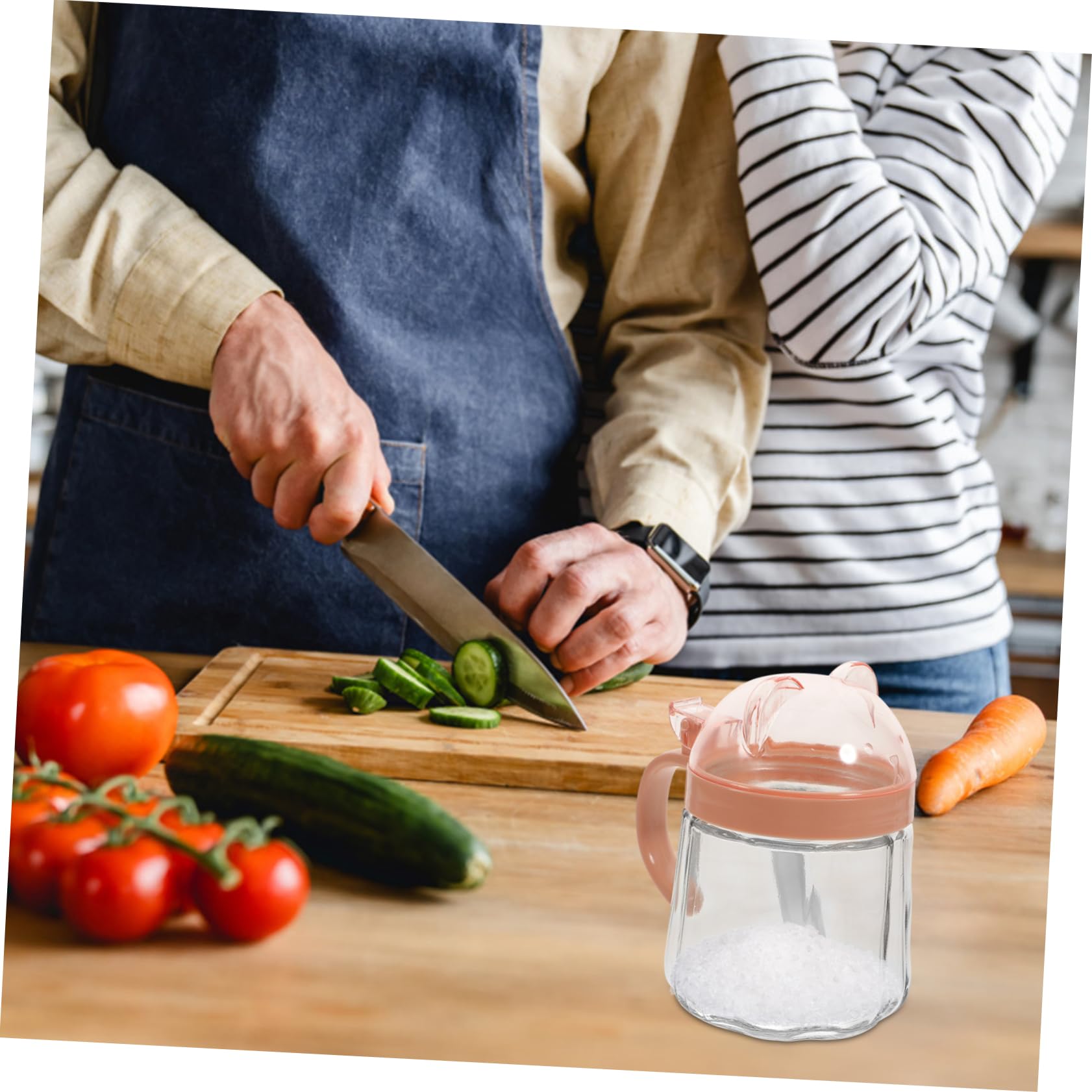 HEALLILY Seasoning Jar with Salt Dispenser Kitchen Spice Holder Spice Jar Condiment Storage for Home Kitchen