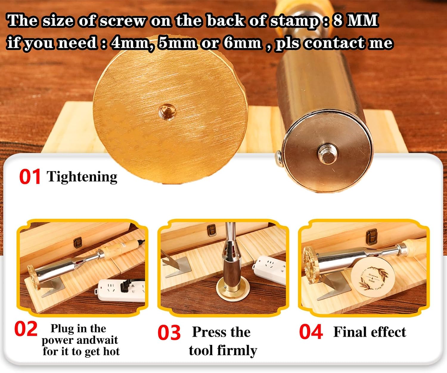 Custom Branding Iron for Wood Personalized Wood Burning Stamp with Wood Leather Brand Iron Stamp for Woodworking Custom Leather Wood Branding Tools