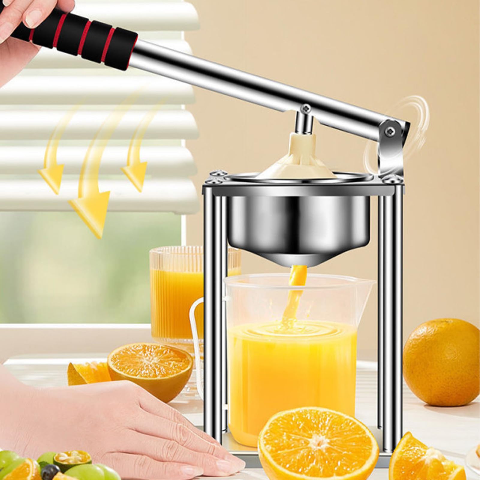 Spremiagrumi manuale in ghisa resistente, manico ergonomico per la massima estrazione del succo dagli agrumi, spremiagrumi a mano, per cucina, bar, uso domestico