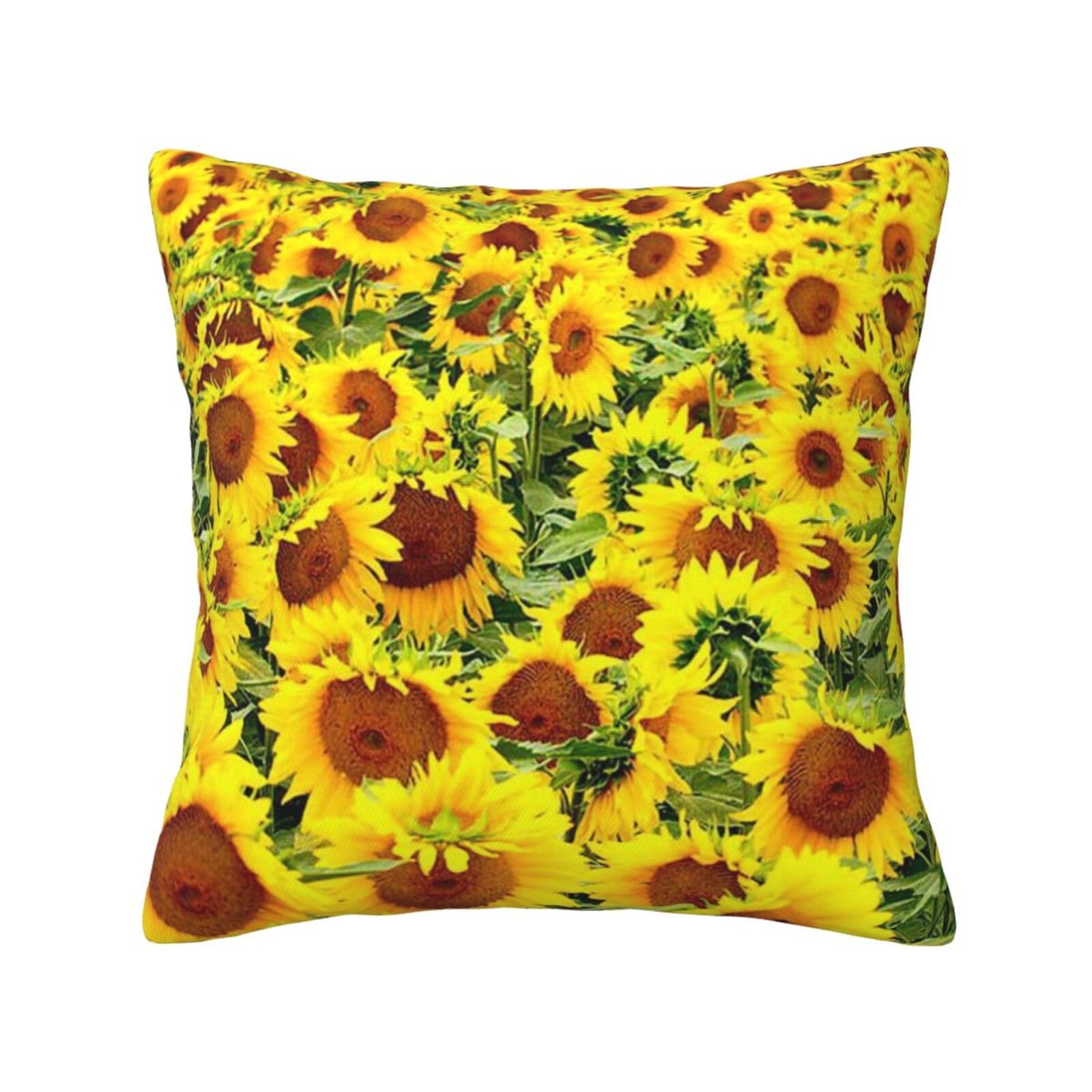 FFSHKOWE Sunflowers Decorative Throw Pillow Cover Double-Sided Printed Cushion Cover for Sofa Couch Bed Chair 45 x 45cm