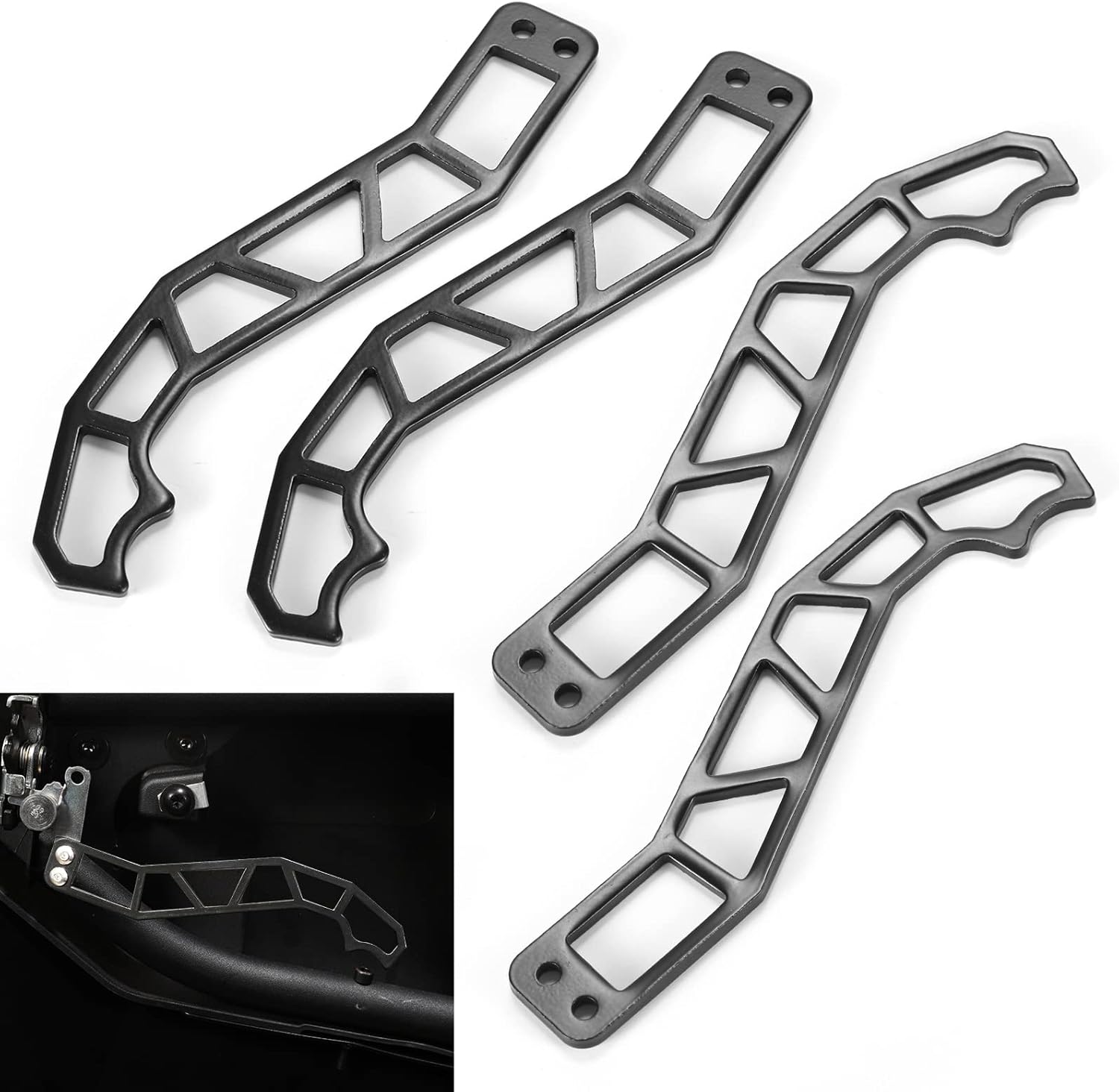 A & UTV PRO AUPOWER Door Handle Latches for 2017-2025 Can Am Maverick X3 X DS RS Turbo R Max 2&4 Door Accessories, X3 Custom Metal Door Handles Black, 4PCS