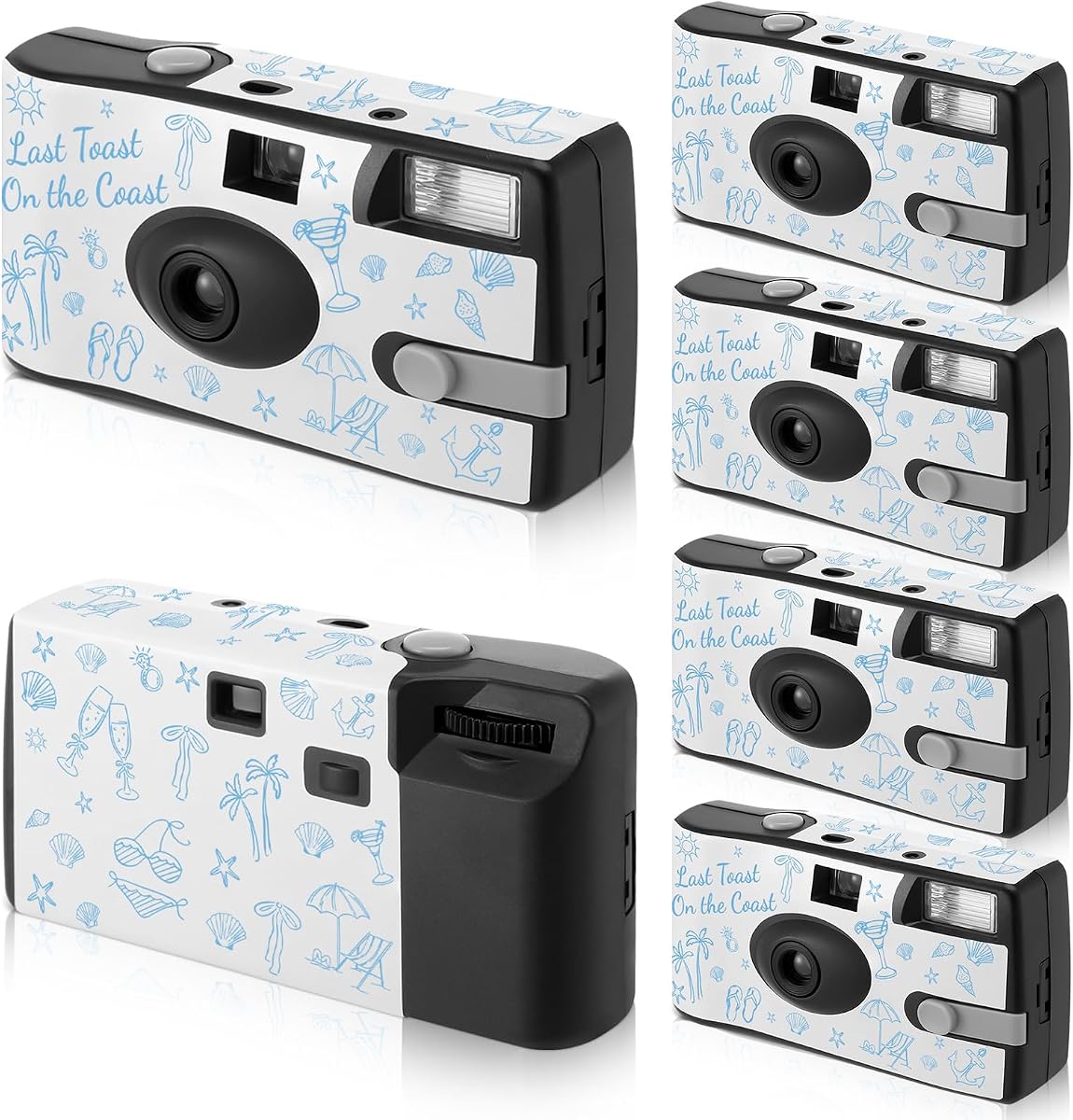 Konohan 4 Pack Last Toast on The Coast Bachelorette Party Favors Bridesmaid Gifts 35 mm Single Use Film Camera with Flash Disposable Camera for Gathering Bachelorette Wedding Travel Party Supply