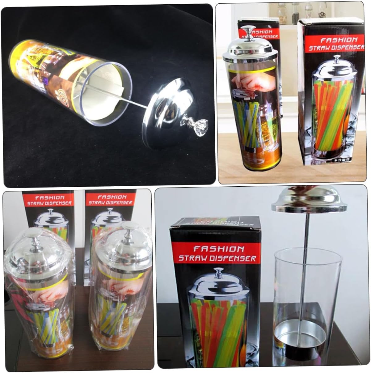 Home Straw Dispenser and Makeup Brush Holder Multi Use Plastic Storage Bucket for Kitchen Spoons Straws Chopsticks Pens and Easy to Clean