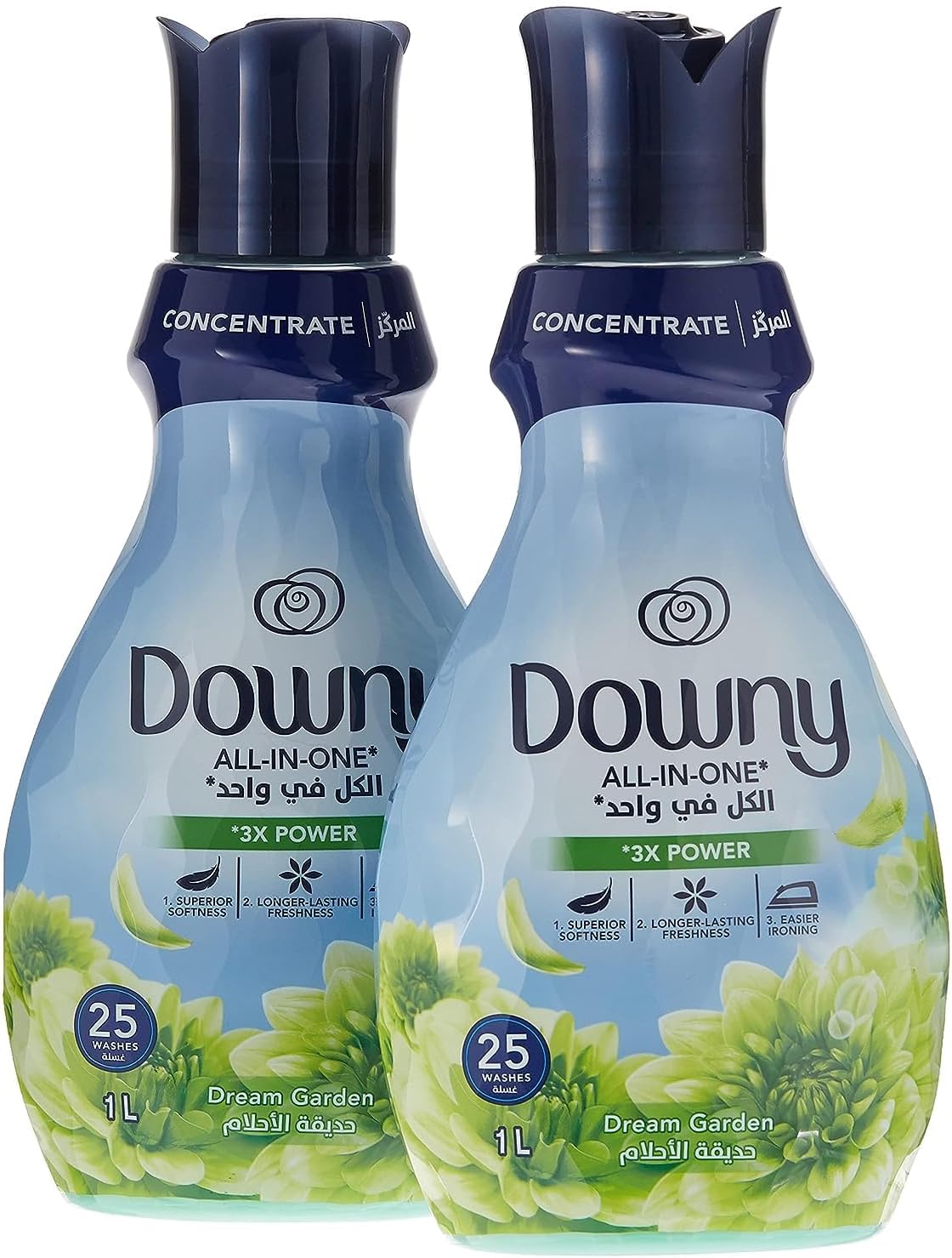 Downy concentrate fabric softener dream garden, 1 l, pack of 2
