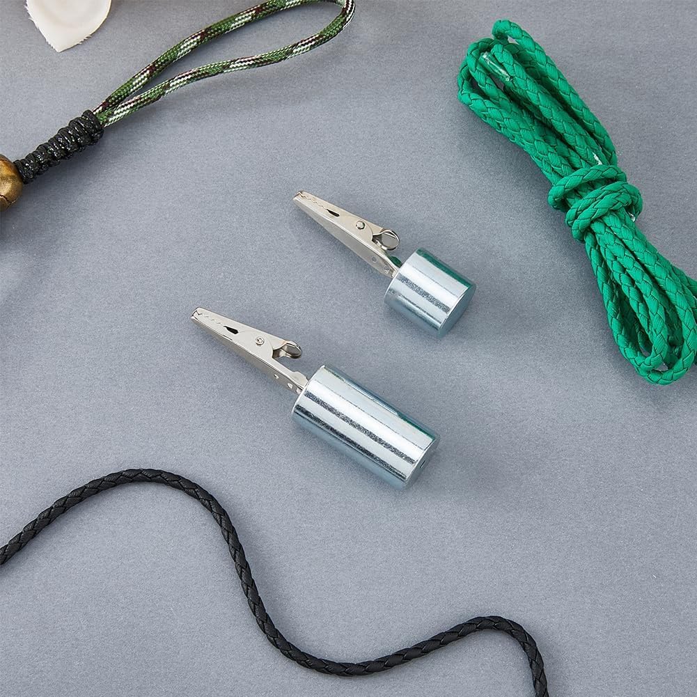 AHANDMAKER 2 Clip A Coccodrillo In Ferro Per Trecce Kumihimo – Pesi 49.9g E 99.2g, Con Gancio, Per Disco Da Intreccio, Gioielli, Artigianato