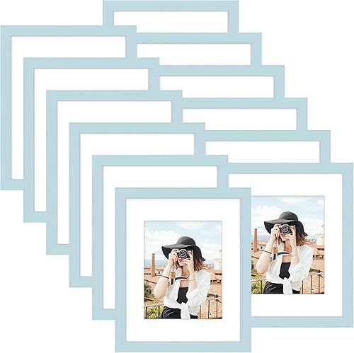 Miniatura 407 de Picrit - Juego de 12 portarretratos de 5 x 7 pulgadas para colgar en la pared o exhibir sobre una mesa, para fotos de 4 x 6 con paspartú o 5 x 7