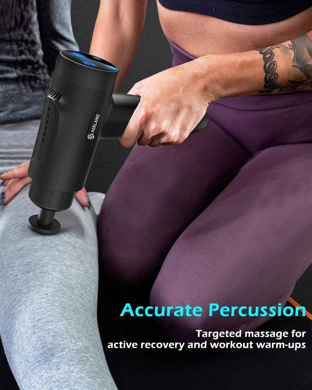 AERLANG Massage Gun, Massage Gun Deep Tissue, Percussion Handheld Muscle Massager for Muscle Pain Relief Fitness Recovery Body Shaping with 20 Speed Levels 6 Massage Heads, Gifts for Men AERLANG Massage Gun, Massage Gun Deep Tissue, Percussion Handheld Muscle Massager for Muscle Pain Relief Fitness Recovery Body Shaping with 20 Speed Levels 6 Massage Heads, Gifts for Men