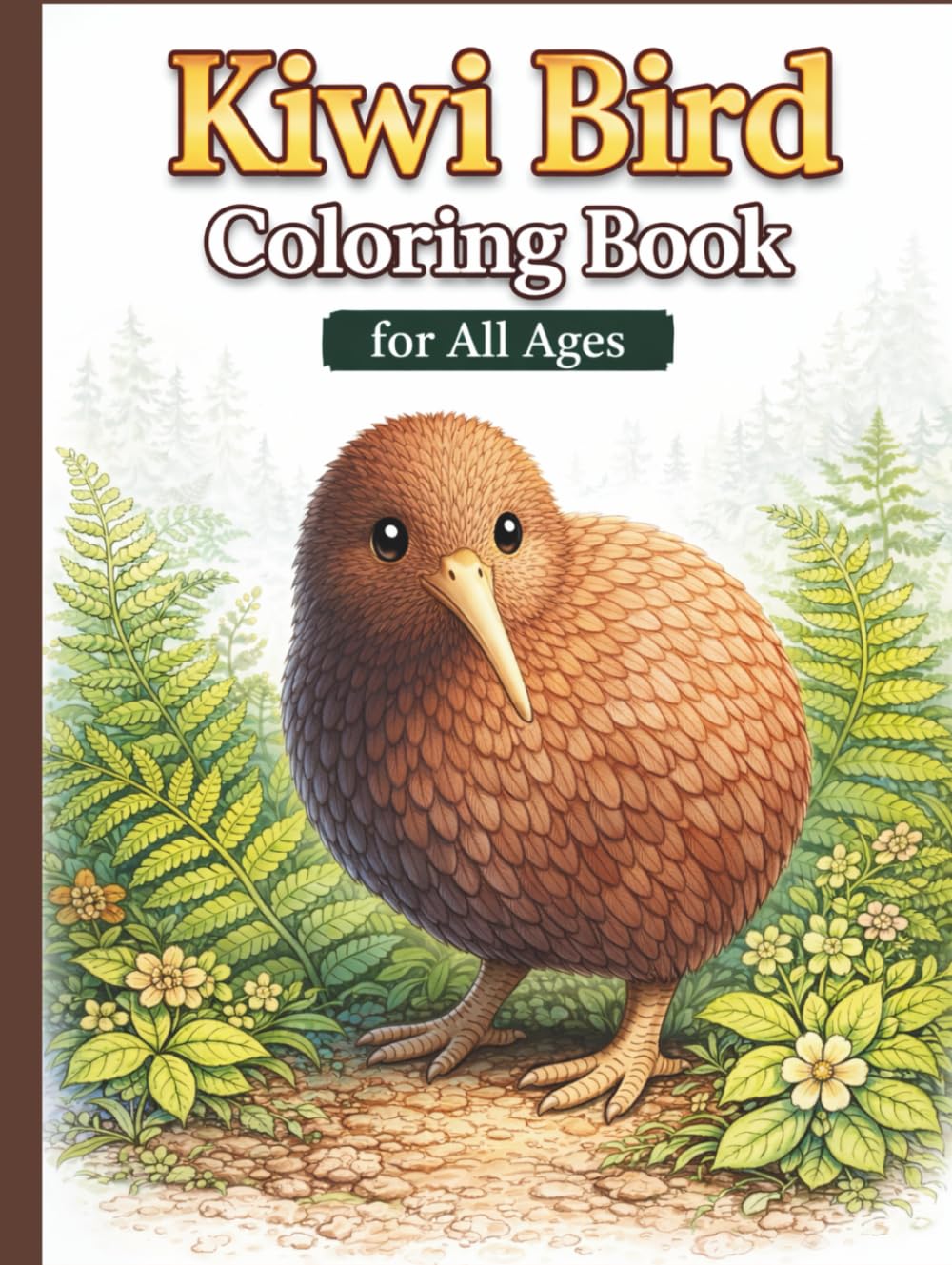 Kiwi Bird Coloring Book for All Ages: Realistic, Cute & Relaxing Kiwi Bird Designs from New Zealand Wildlife for Kids, Teens and Adults: 50 Easy & ... for Creativity, Relaxation & Fun Learning
