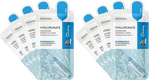 Miniatura 12 de Mediheal - Mejor mascarilla facial esencial coreana de hialuronato de agua Watermide - Mascarillas de lámina hidratantes y humectantes con Hyalu