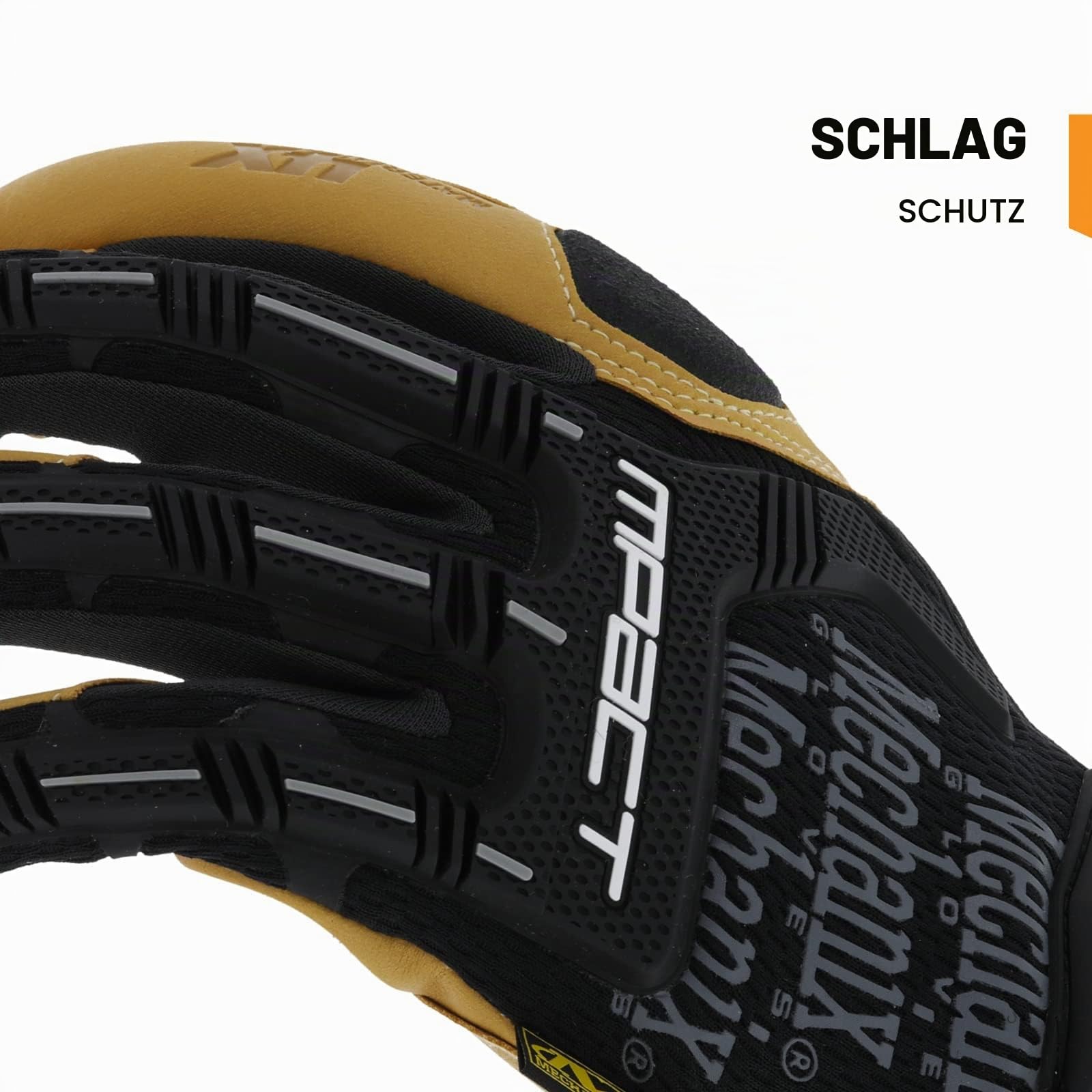 Mechanix Wear - Material4X M-Pact Handschuhe (XX-Large, Schwarz/Braun)
