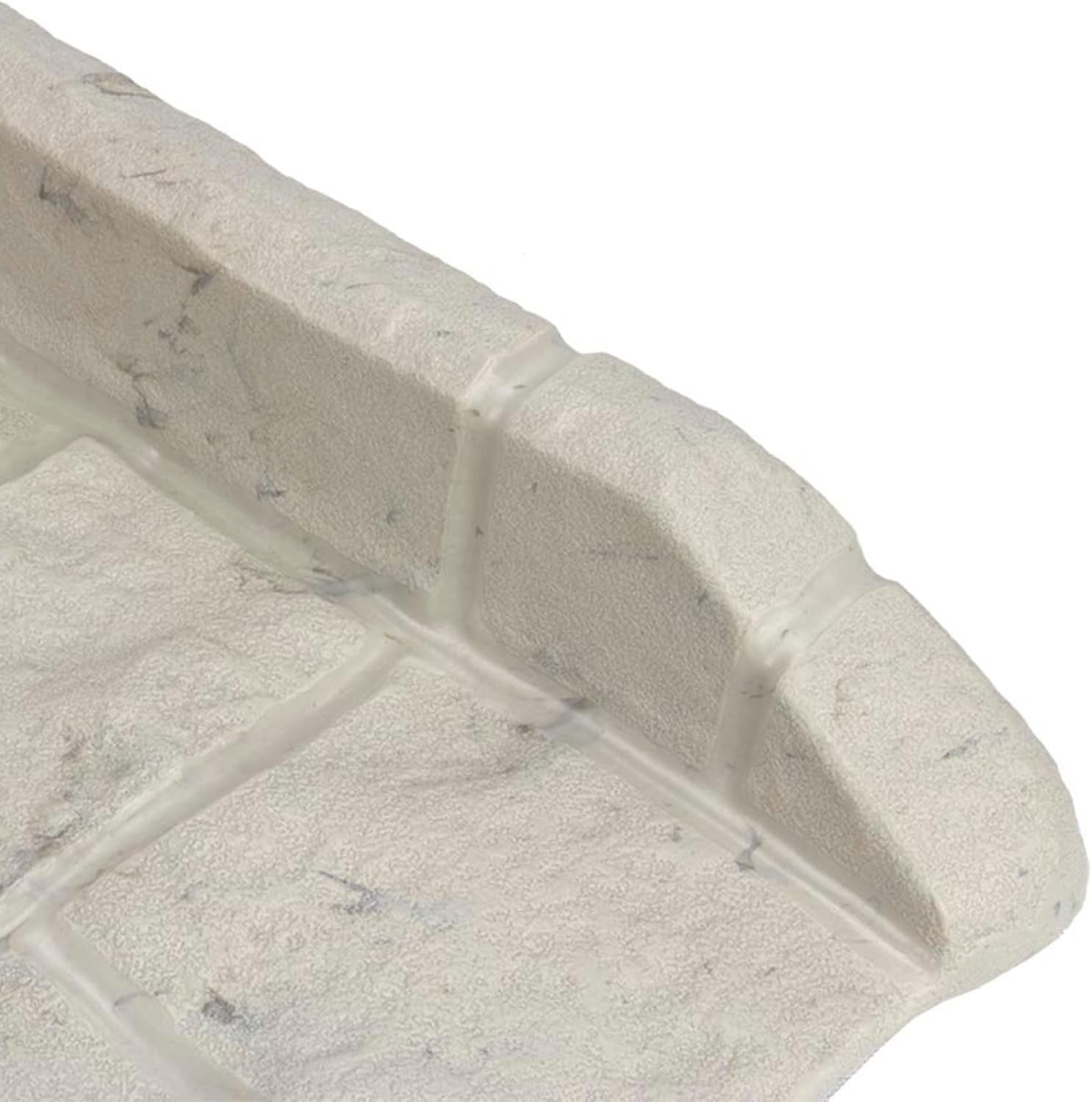 Suncast Durable Plastic Anti Erosion Decorative Rain Gutter Downspout Splash Block for Garden, Front Yard, or Back Yard, Pack of 5, Taupe