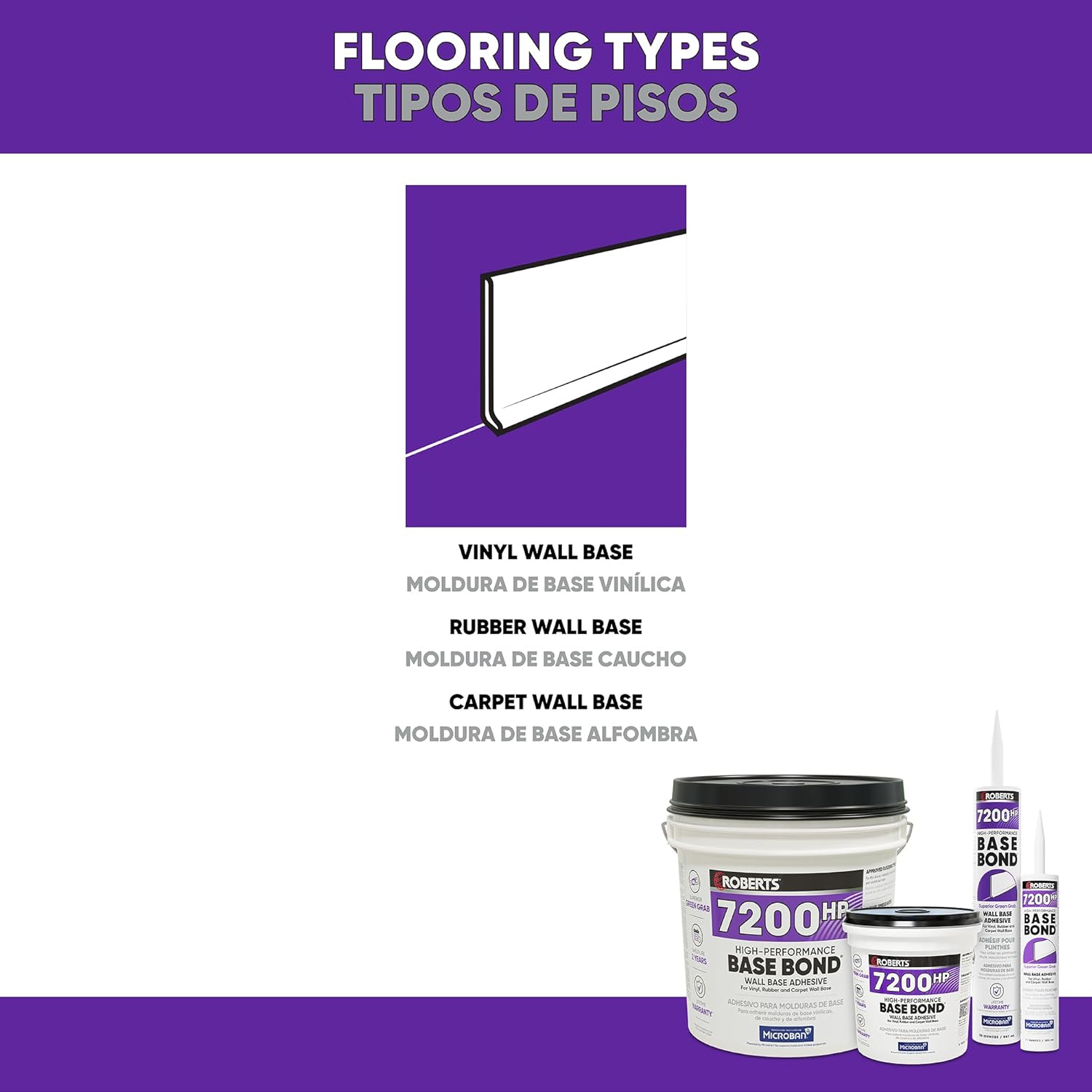 Roberts High-Performance Base Bond Wall Base Adhesive - 30 Oz. (887 mL)