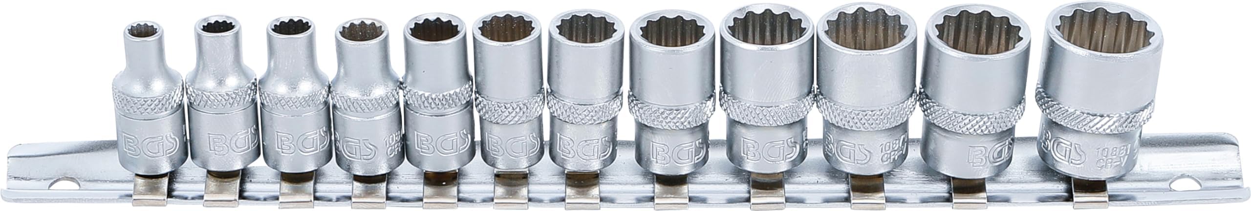 2755 | Socket Set, 12-point | 6.3 mm (1/4") Drive | Inch Sizes | 12 pcs.