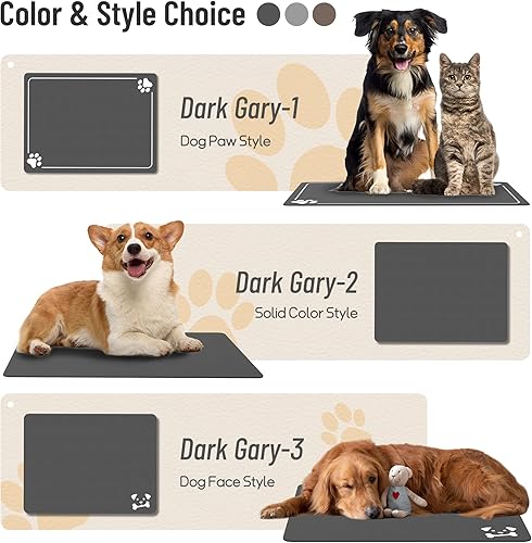 Miniatura 2 de Tapete de comida para perro, absorbente e impermeable, tapete para agua para perros, tapete para alimentos y agua, tapete antideslizante para comida