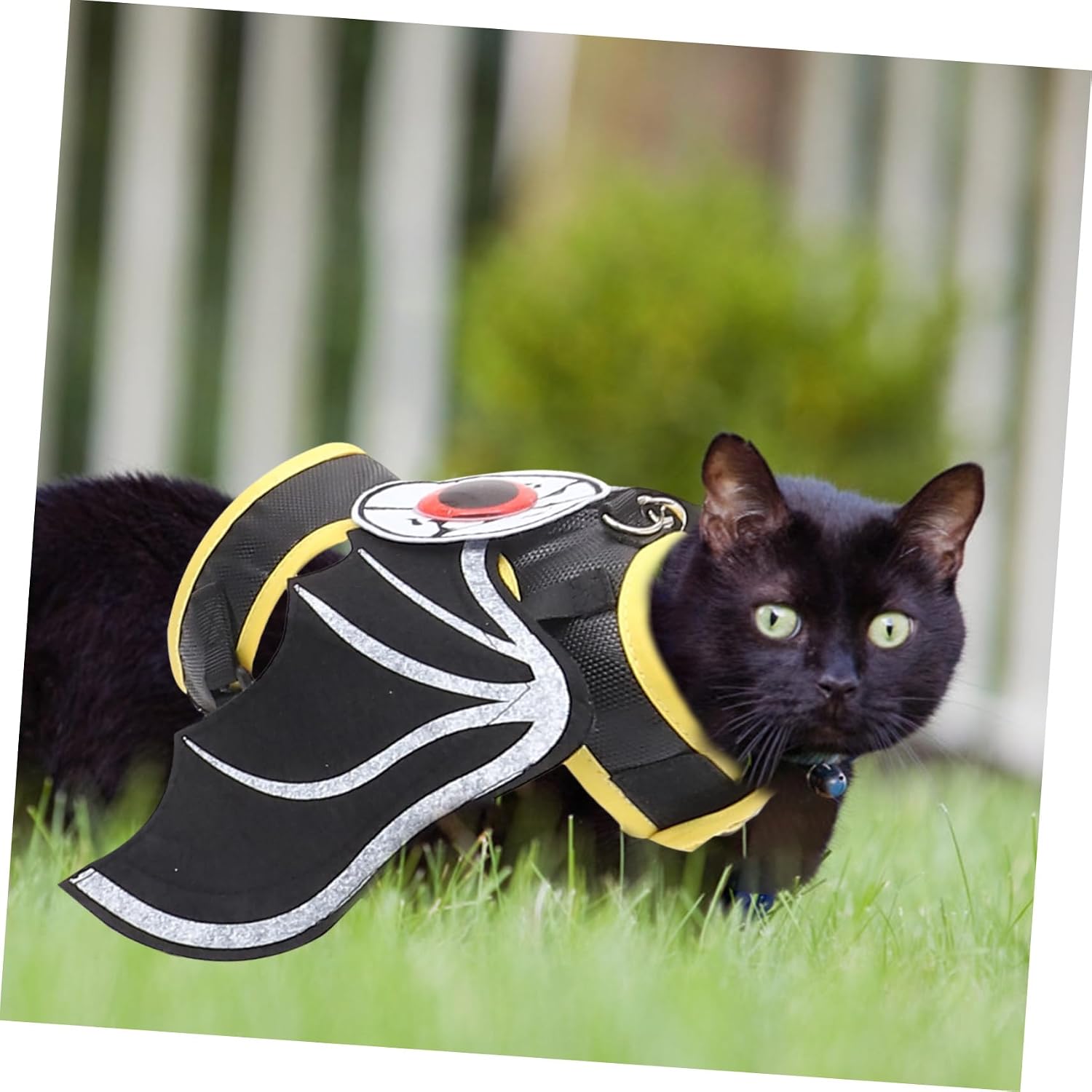 Levemolo 1set Cat Walking Leash and Bat Wing Vest Kit for Pets Comfortable Skin-Friendly Leash for Halloween Costumes and Outdoor Adventures