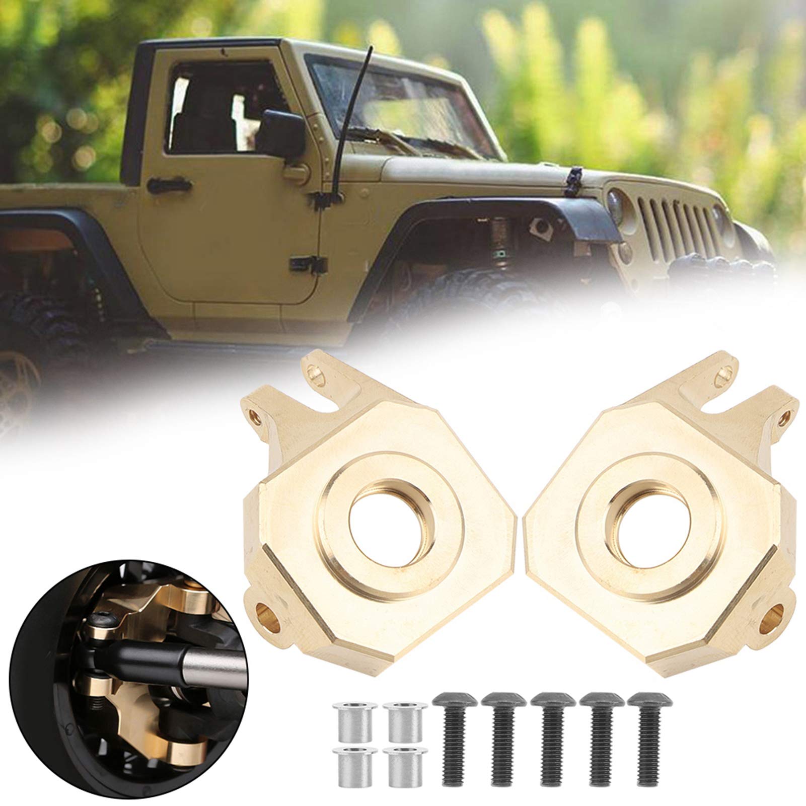 Nudillo de dirección de latón resistente, apto para coche teledirigido 1/10 Axial SCX10 II 90046 90047