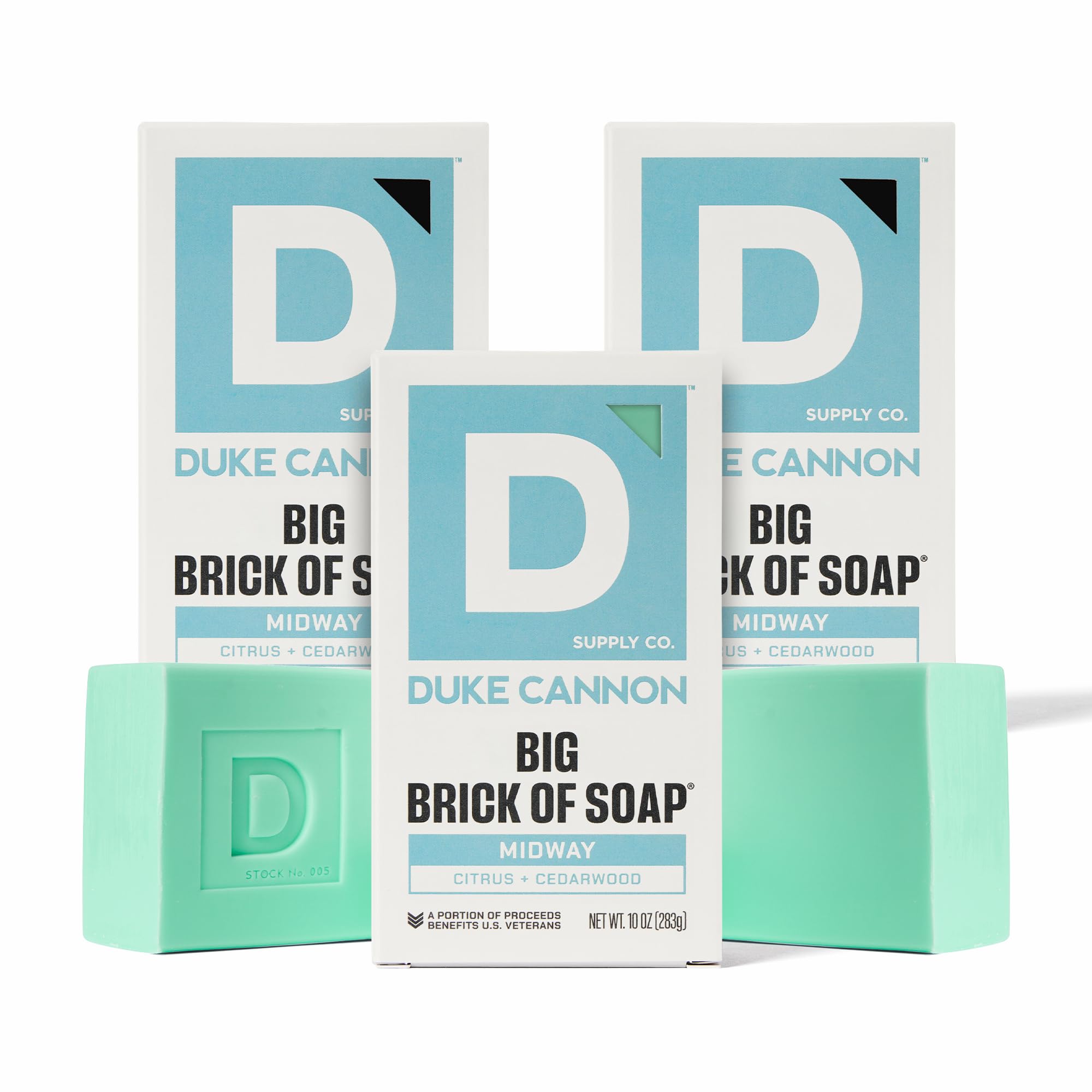 Duke Cannon Supply Co. Extra Large Bar Soap Bundle - Men's Natural Bar Soap with Masculine Scents - All Skin Types - Big Brick of Soap - 3 Pack -