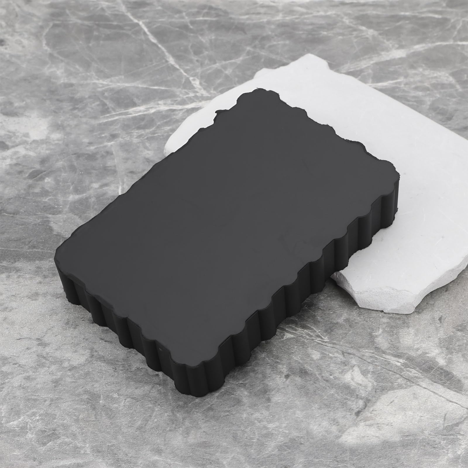Lot de 4 blocs d'amortissement en caoutchouc pour cric à ciseaux 120 x 80 x 20 mm