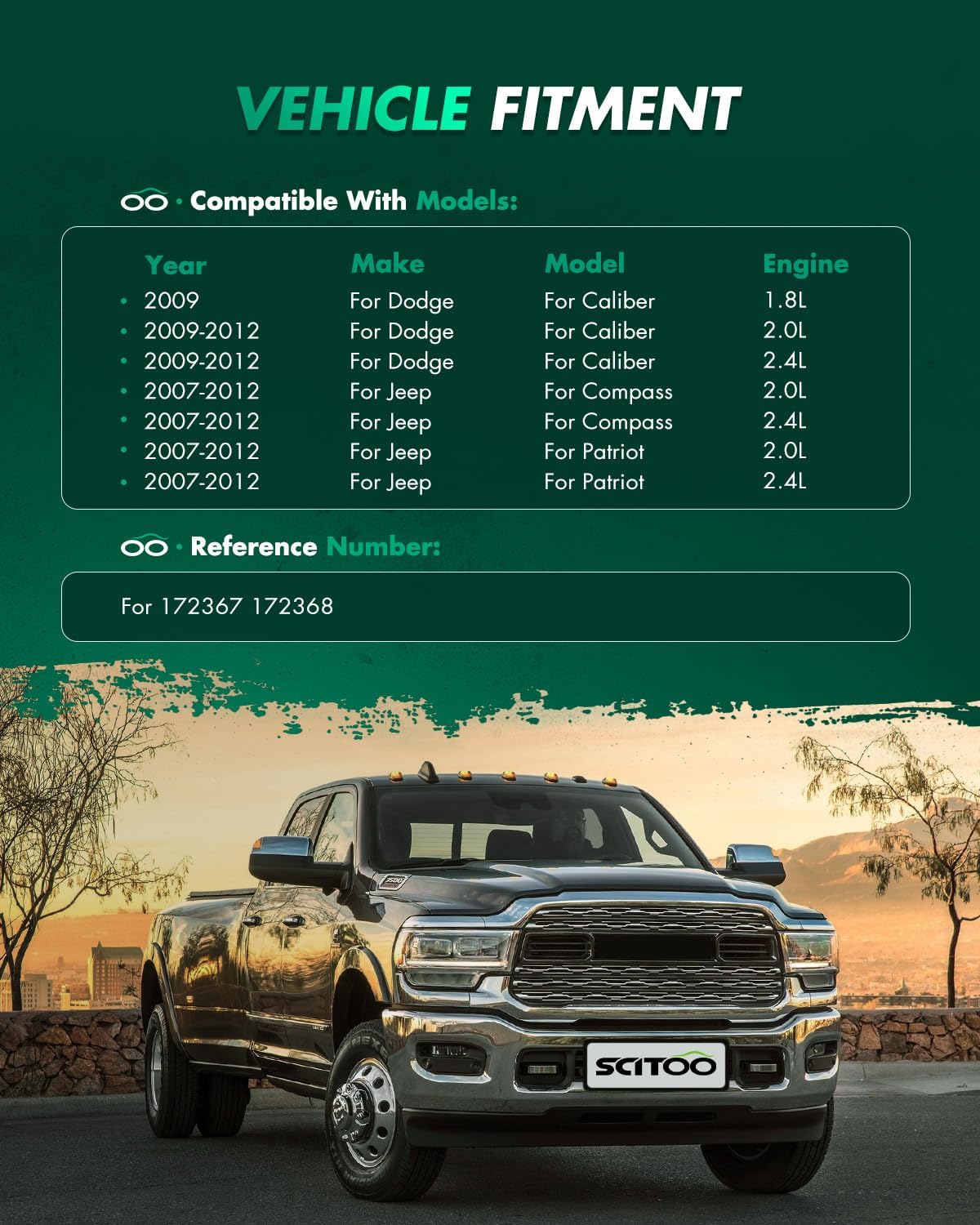 SCITOO Complete Strut Shock Coil Spring Assembly Kit Fit for 2009-2012 for Dodge Caliber 2007-2017 for Jeep Compass 2007-2017 for Jeep Patriot Front Quick Complete Struts Tie Rod End