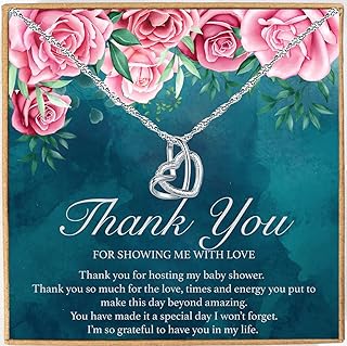 Babyshower Hostess Thank You Gifts for Babyshower Host Baby Shower Host Necklace Gift Thank You for Hosting My Baby Shower Gifts for Baby Shower Hostess Appreciation Gifts Thank You Card Appreciation Babyshower Hostess