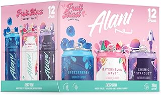 Alani Nu FRUIT BLAST VARIETY Sugar Free, Low Calorie Energy Drinks | 200mg Caffeine | Biotin B Vitamins | Zero Sugar | 10 Calories | 12 Fl Oz Cans | 12 Pack