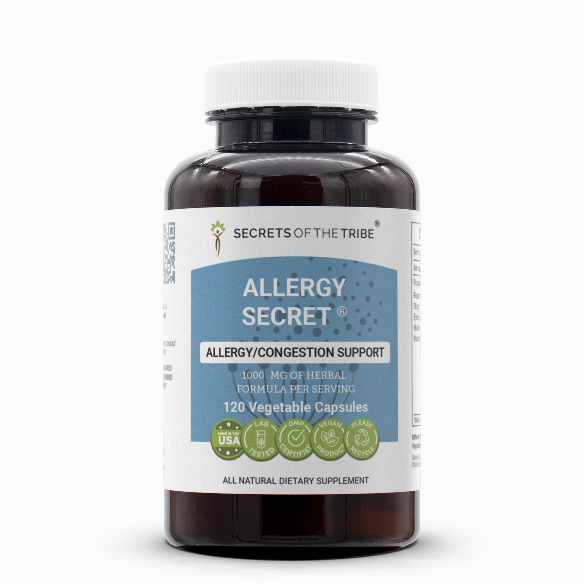 Secrets of the Tribe - Allergy Secret, Allergy/Congestion Support, Herbal Supplement Blend (120 Capsules)