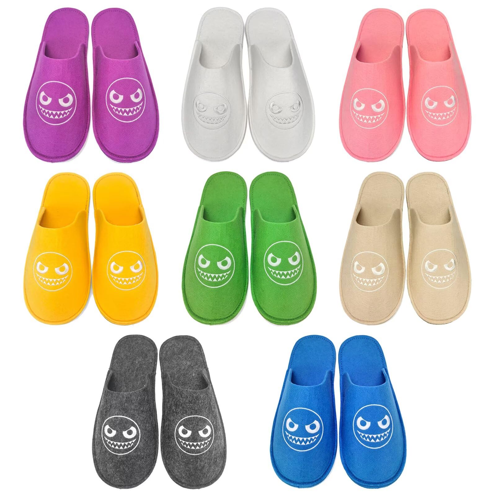 Set di Pantofole per Ospiti con Motivo Cartoon Lavabili Antiscivolo Ciabatte Ospiti per Casa, Hotel, Spa, Viaggi, Set in Diverse Taglie e Colori