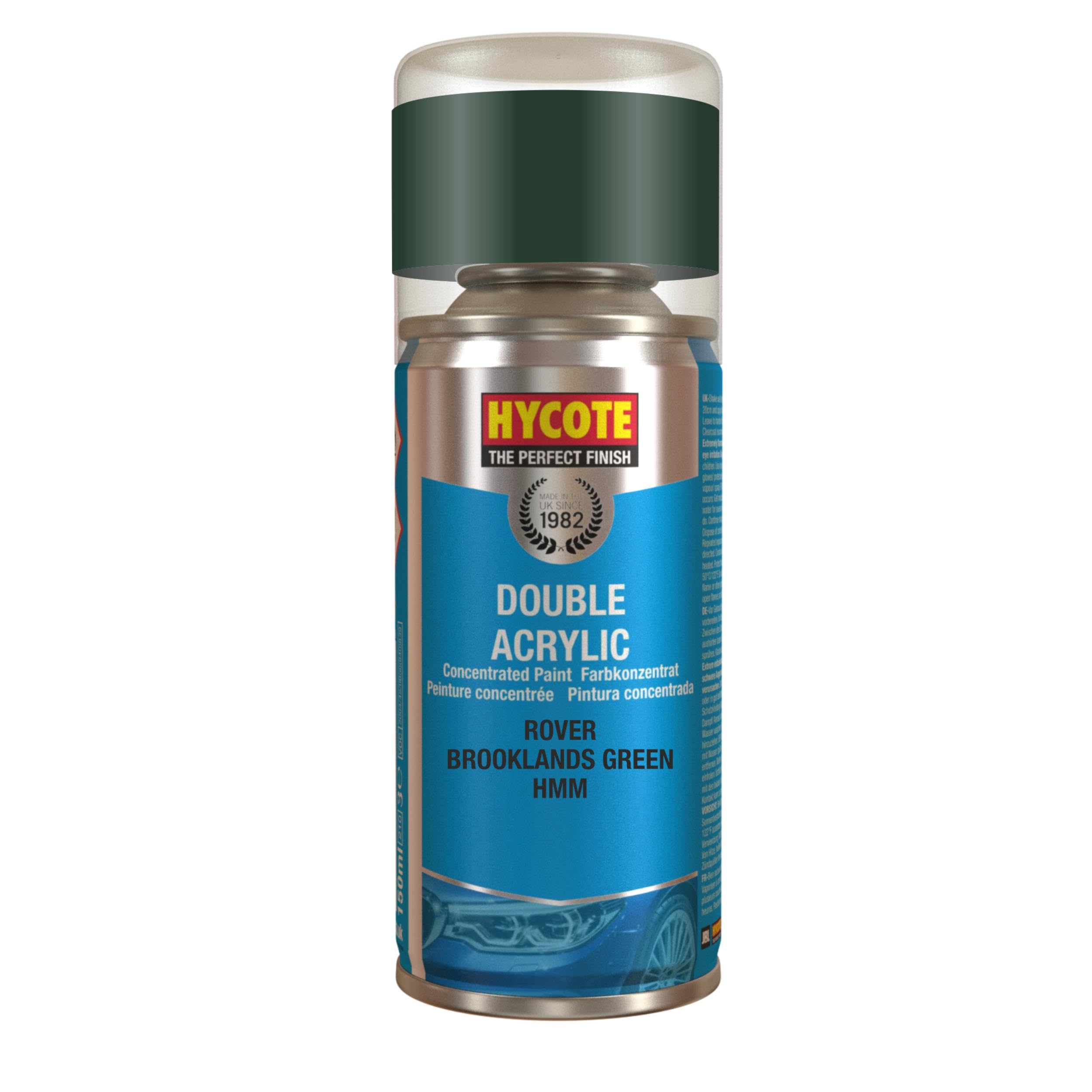 Hycote Double Acrylic Aerosol Car Spray Paint, Rover - Brooklands Green, 150 ml