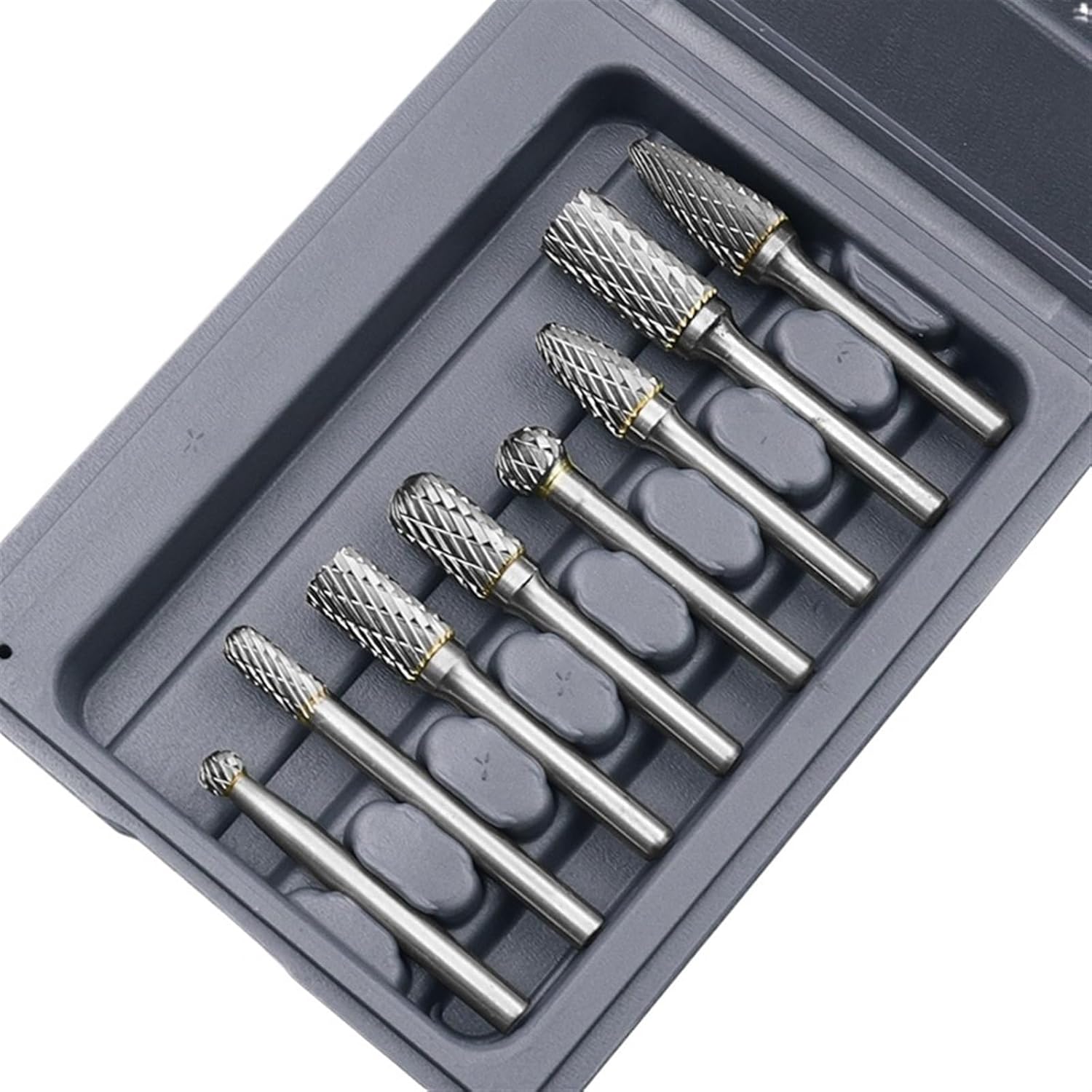Carbide Rotary Burr Set Dor Die Grinder Tungsten Carbide Burrs Set 6MM 8PCS Shank Double Cut Solid