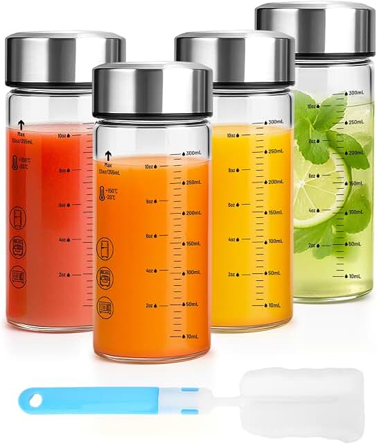 12 oz Glass Bottles with Lids