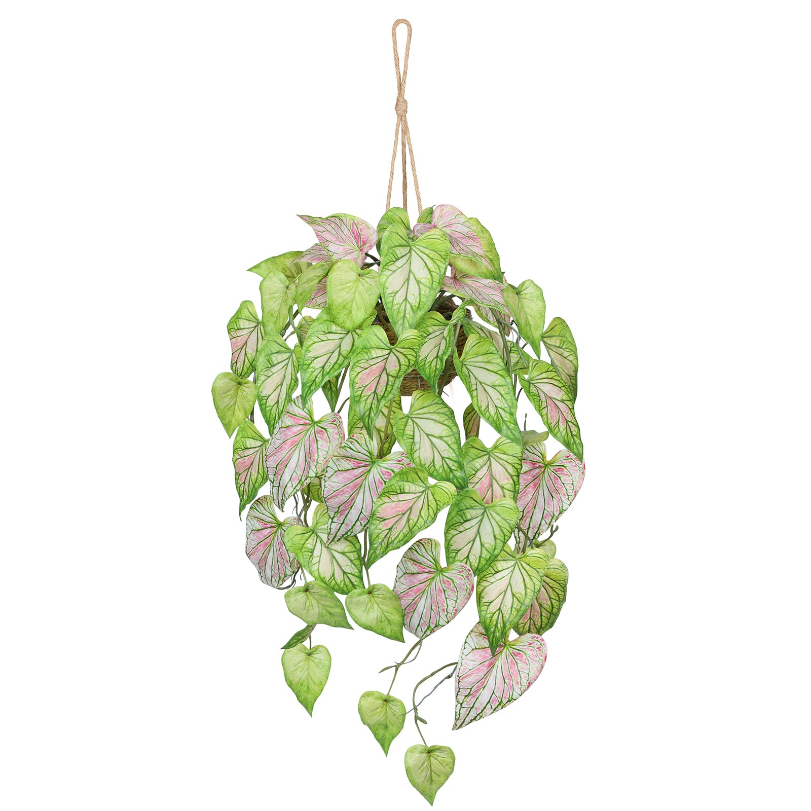 Plante artificielle suspendue rouge en pot de 20 cm pour deco table