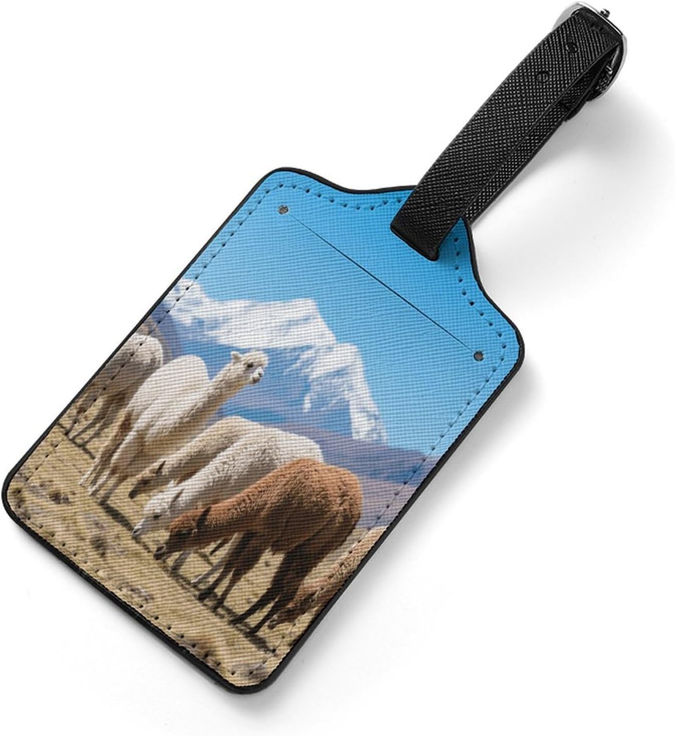 Llama PU Leather Luggage Tag for Suitcases