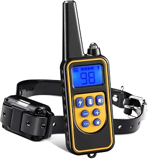 Dog Training Collar, 880 Yards Small Medium Large Pet Training Dog Collars with Remote, Waterproof Rechargeable with Beep/Vibration/Electric Shock Bark Collar [2020 Upgraded Version]