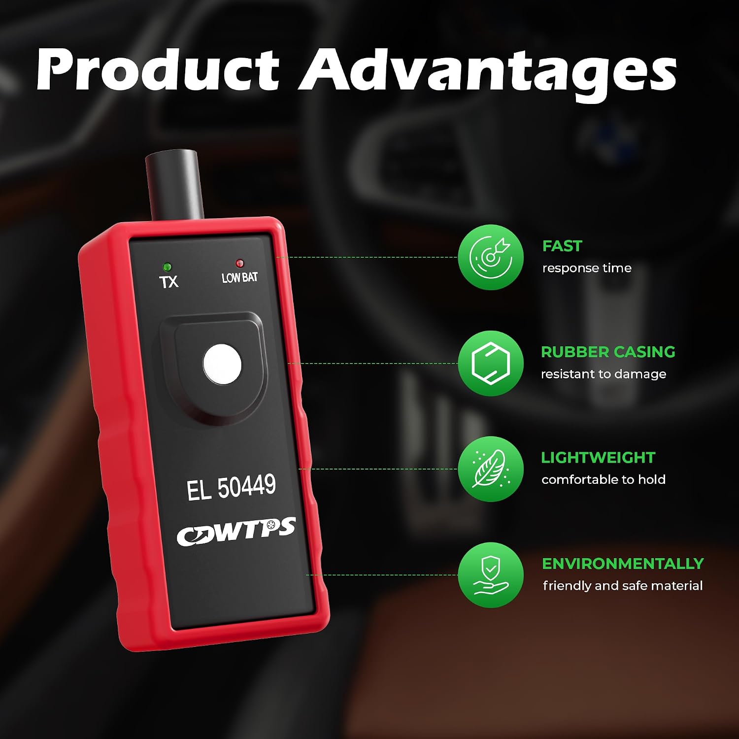 CDWTPS Ford TPMS Relearn Tool for Tire Sensor, Tire Pressure Monitoring Sensor Activation Reset Tool for Ford Lincoln Mercury, EL-50449