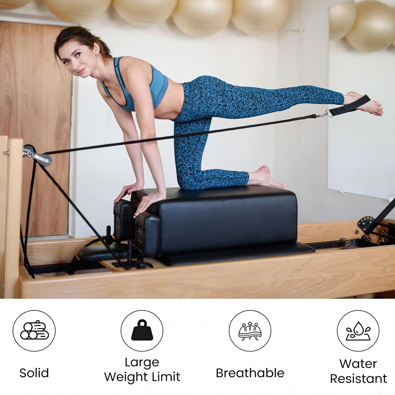 Genérico Caja Reformadora de Pilates con Asa, Caja de Asiento Suave