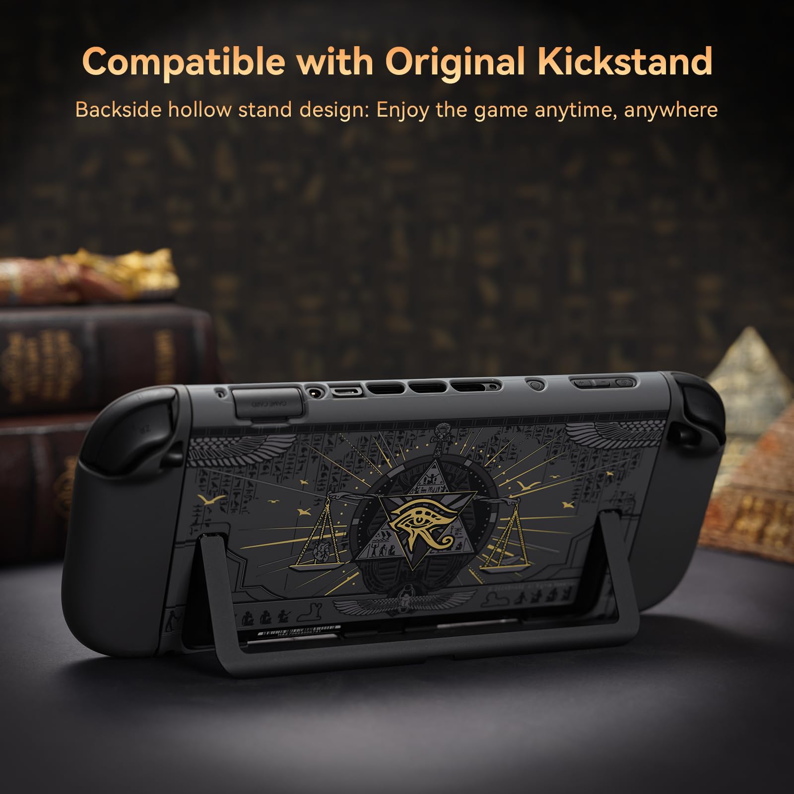 GeekShare Coque rigide compatible avec Nintendo Switch 2 (2025), anti-rayures pour station d'accueil pour Switch 2 avec joysticks amovibles - Royaume mystique