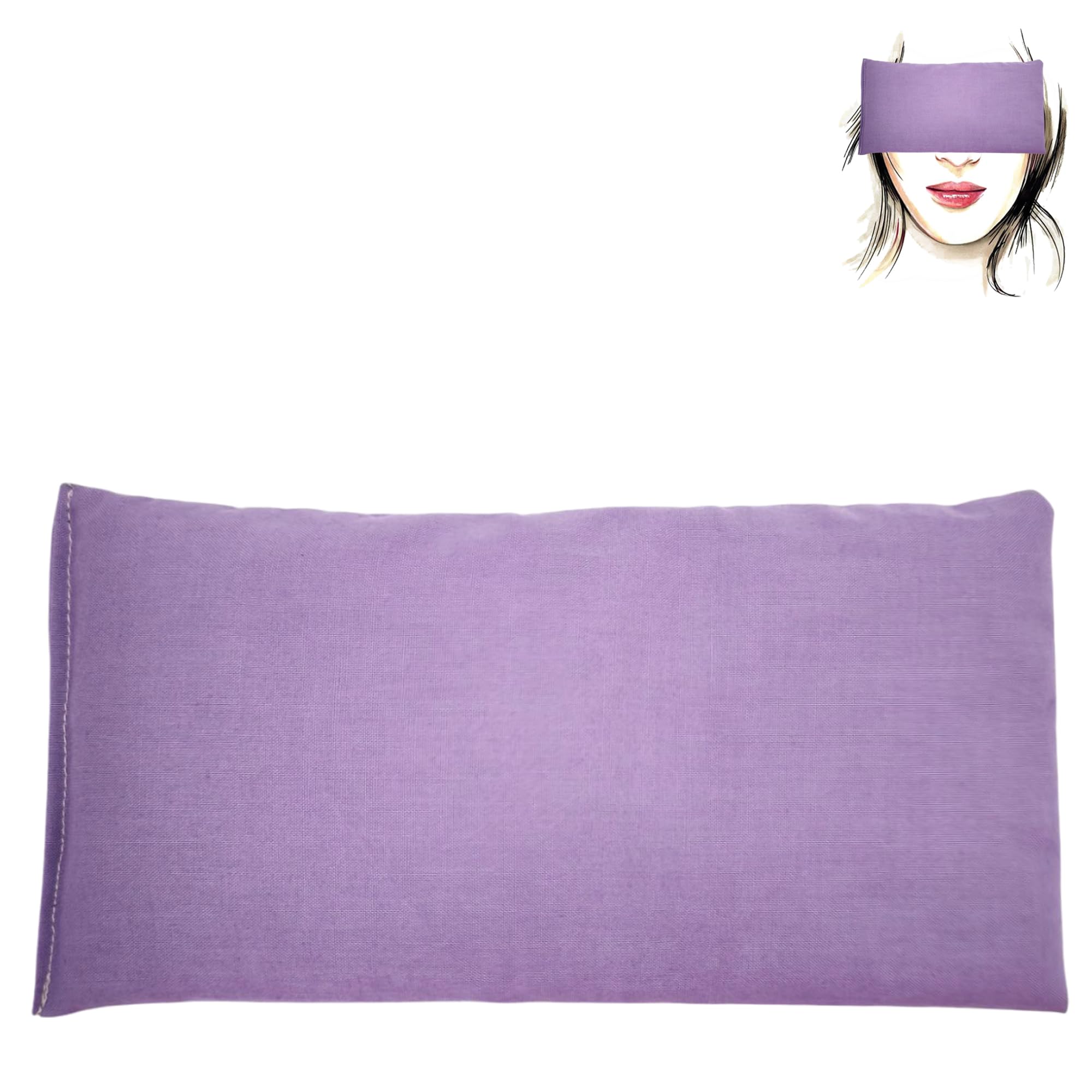 Pack 4 "lilas et jaune" - Coussins de Yoga pour les Yeux - Oreillers pour les yeux | Graines de Lavande et de riz | Yoga, méditation, relaxation, reposer des yeux - pack 4 unités - 21x11cm/unité