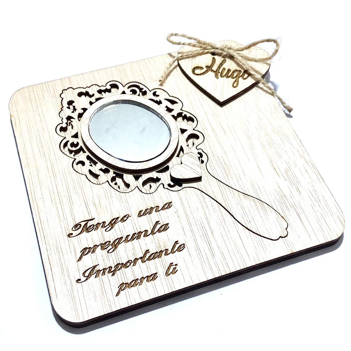 Regalo de pedida para madrinas personalizado con espejo ¿quieres ser mi madrina?