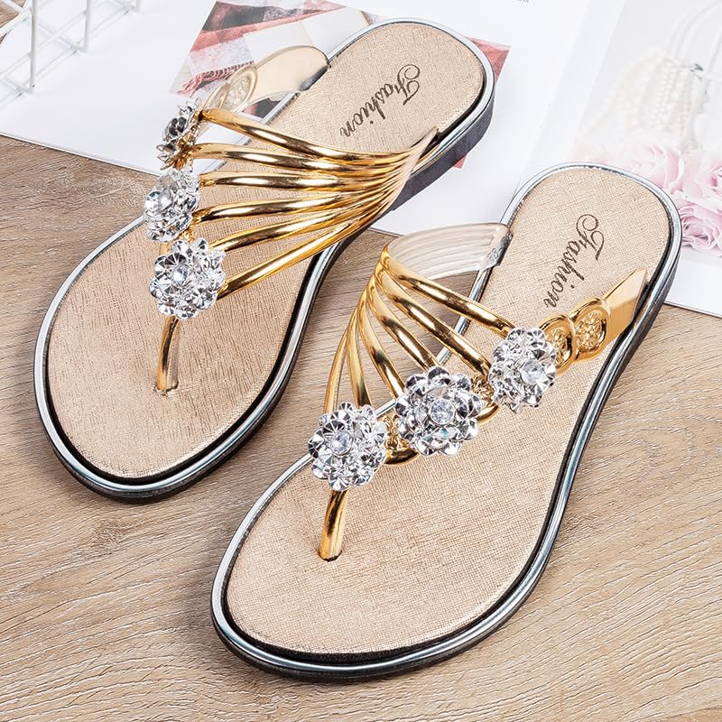 Womens 2025 Flat Sandals for Womens Summer Slippers Non Slip comfortable Beach Sandals3